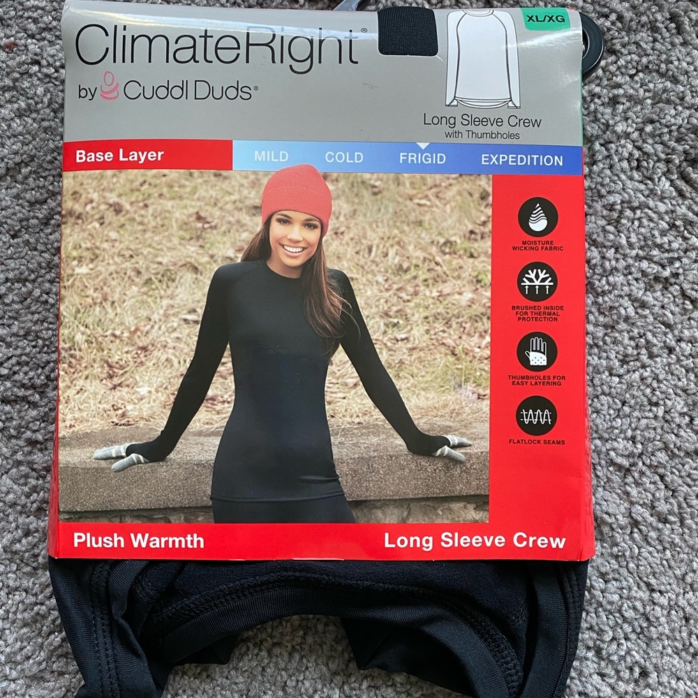 Brand New Long Sleeve Crew Climate Base Layer Shirt